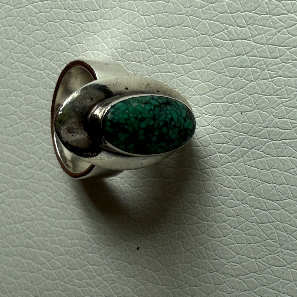 Damale Turquoise and Sterling Silver Statement Ring - Picture 5 of 5